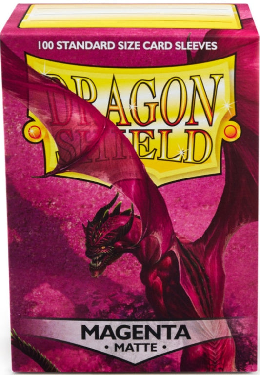 DRAGON SHIELD - SLEEVES STANDARD SIZE MATTE (100) - MAGENTA