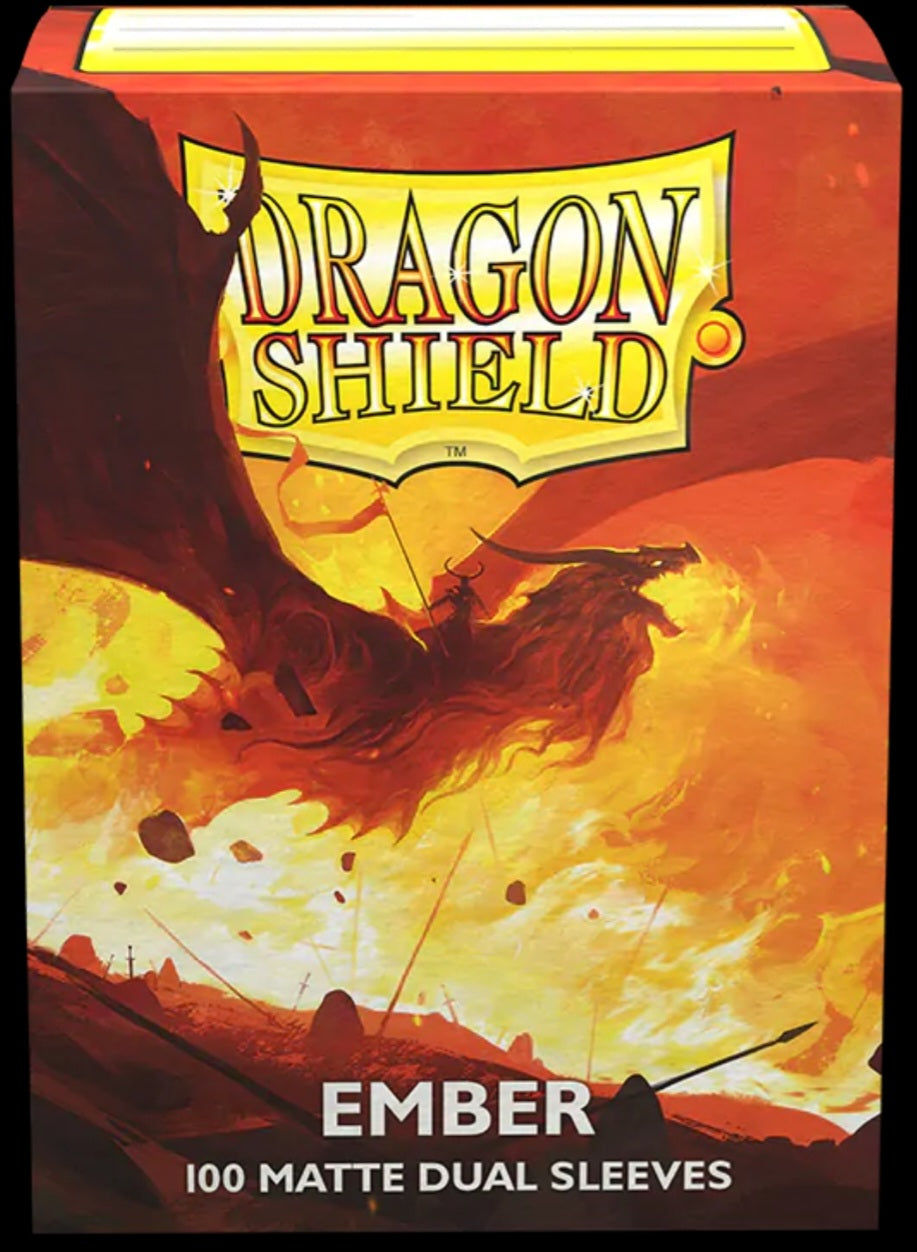 DRAGON SHIELD - SLEEVES STANDARD SIZE MATTE DUAL (100) - EMBER
