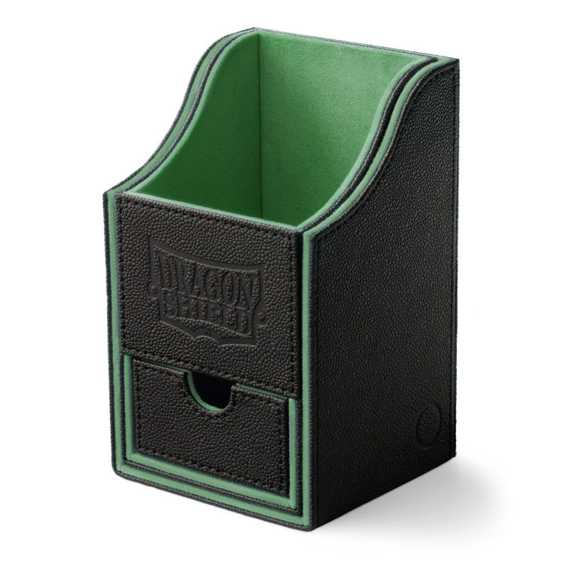 DRAGON SHIELD - NEST+ 100 - DECK BOX WITH DICE HOLDER - BLACK/GREEN