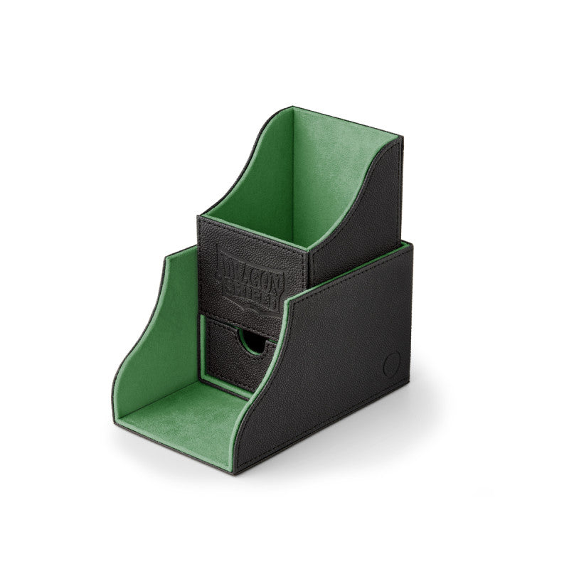 DRAGON SHIELD - NEST+ 100 - DECK BOX WITH DICE HOLDER - BLACK/GREEN